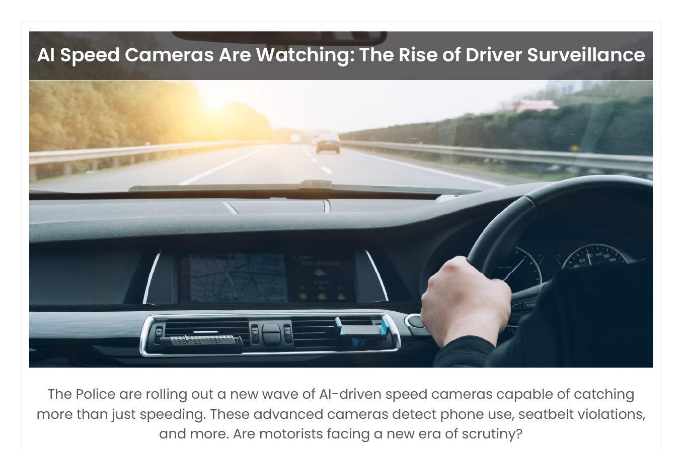 AI Speed Cameras Are Watching: The Rise of Driver Surveillance