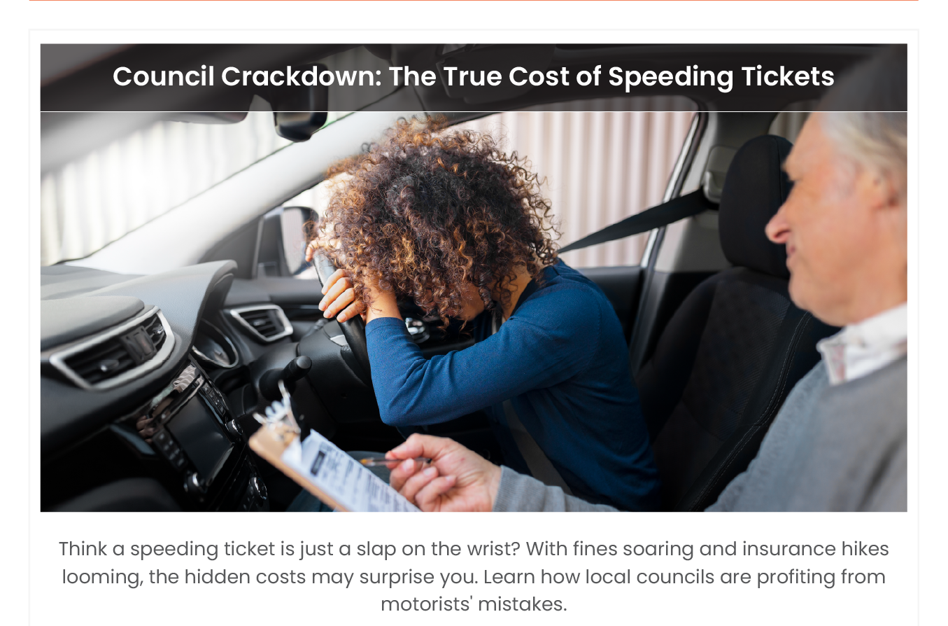 Council Crackdown: The True Cost of Speeding Tickets