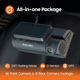 New- Road Angel Halo Play 4K Dual Dash Cam with 3.2" Screen & 64GB SD Card & Hardwiring Kit Bundle