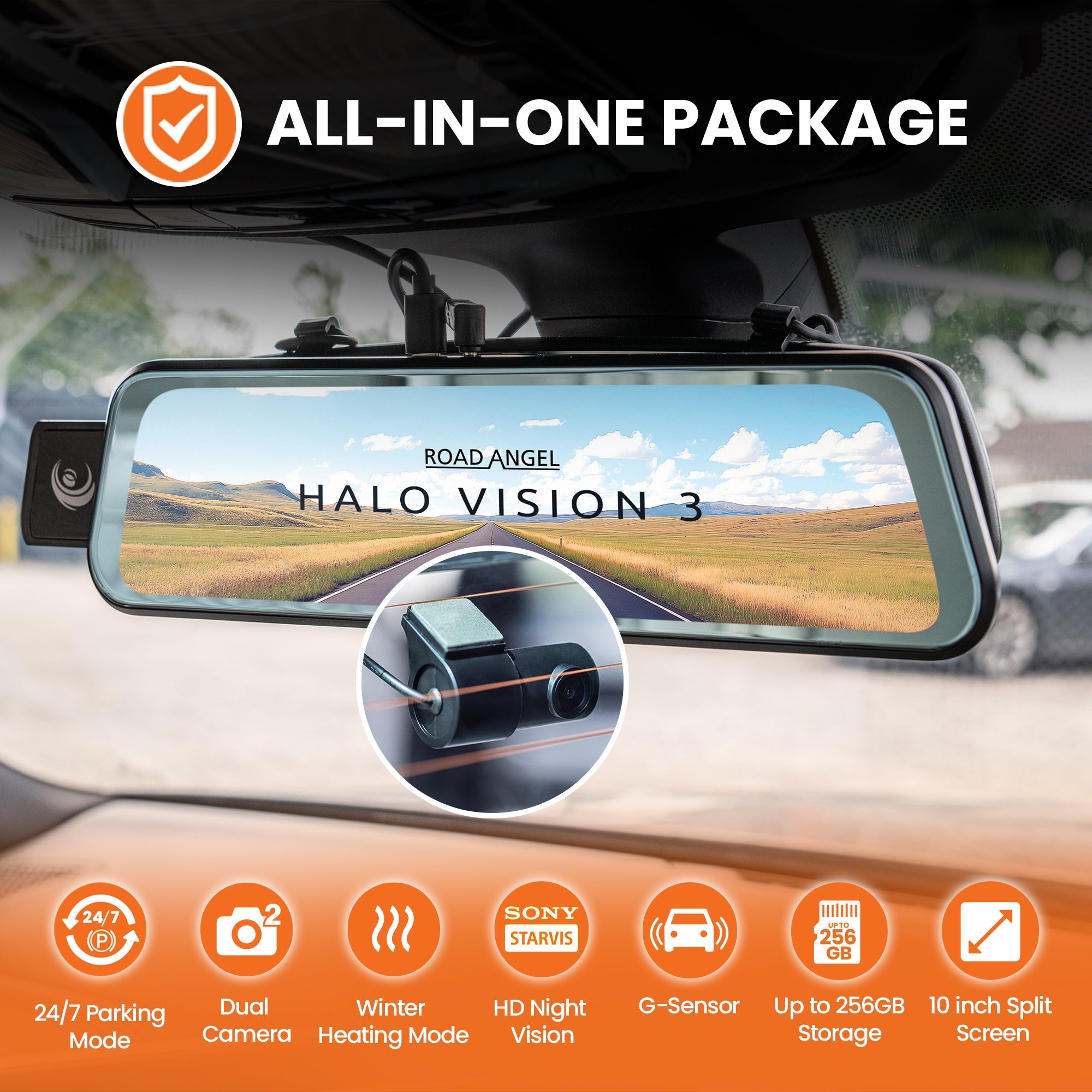 Halo Vision 3 4K Mirror Dash Cam - image 3