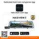 NEW - Road Angel Halo View 2 Rear View Mirror and Dash Cam with 64GB SD Card & Hardwiring Kit Bundle