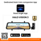 New - Halo Vision 3 4K – 2160p & 1080p Front & Rear Anti-Glare Mirror Dash Cam with integrated 10 inch LCD touchscreen