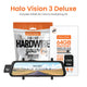 NEU – Halo Vision 3 4K – 2160p &amp; 1080p Front- und Rückspiegel-Dashcam mit Blendschutz, integriertem 10-Zoll-LCD-Touchscreen, 64-GB-SD-Karte und Festverdrahtungs-Kit